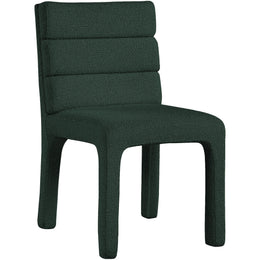 Meridian Kai Green Boucle Fabric Dining Chair