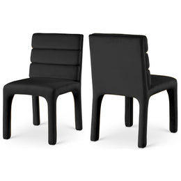 Meridian Kai Black Velvet Dining Chair