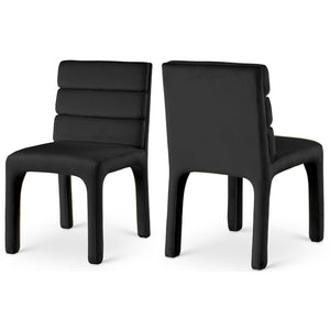 Meridian Kai Black Velvet Dining Chair