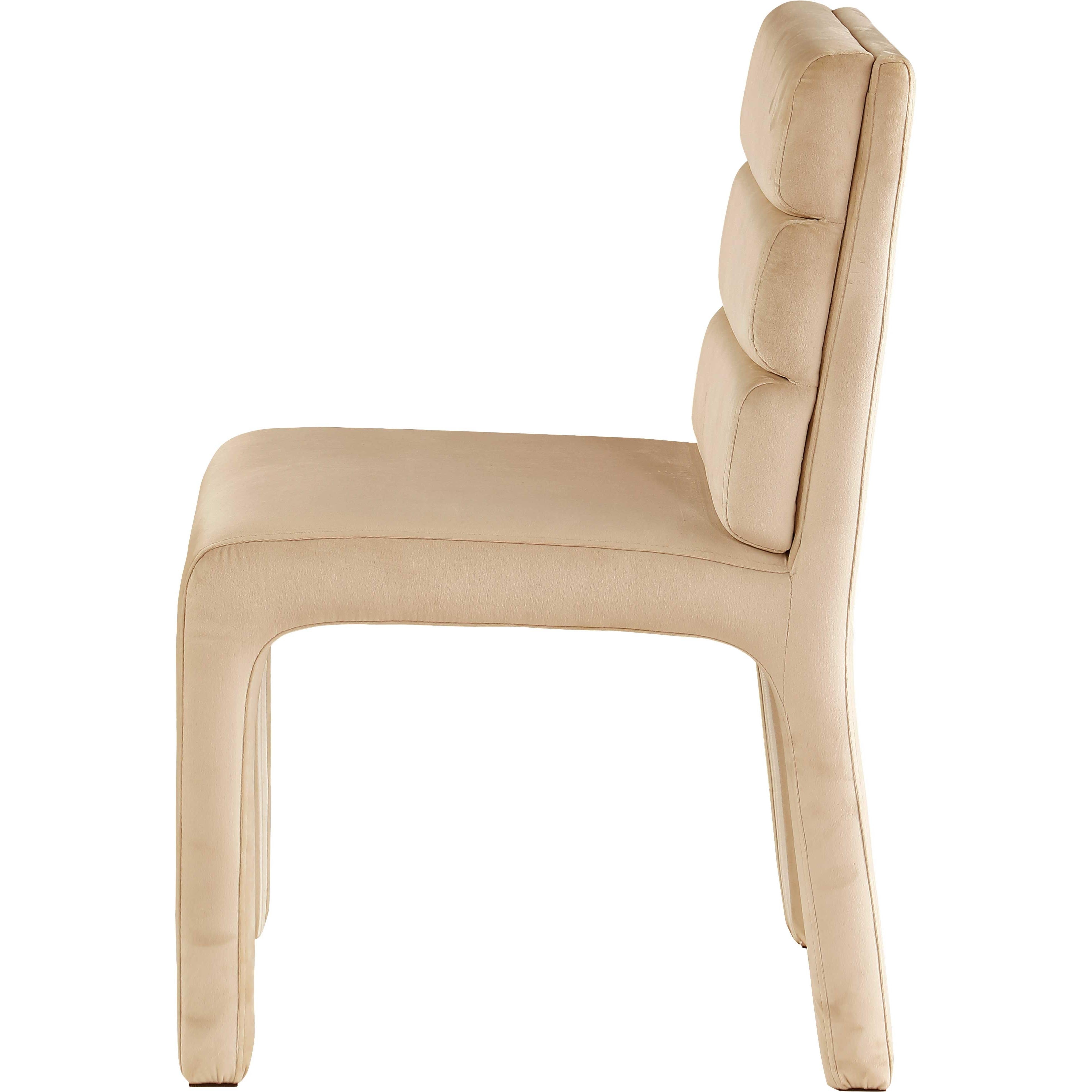 Meridian Kai Camel Velvet Dining Chair