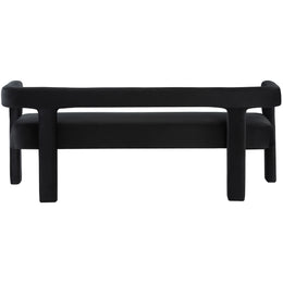 Meridian Athena Black Velvet Bench