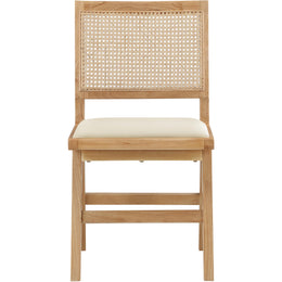 Meridian Abby Cream Vegan Leather Dining Side Chair