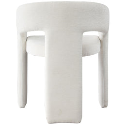 Meridian Rendition Cream Plush Fabric Dining Chair