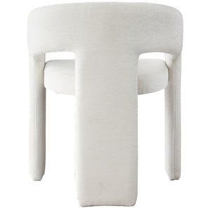 Meridian Rendition Cream Plush Fabric Dining Chair