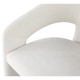 Meridian Rendition Cream Plush Fabric Dining Chair