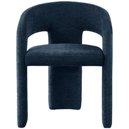 Meridian Rendition Navy Plush Fabric Dining Chair