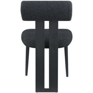 Meridian Dario Black Boucle Fabric Dining Chair