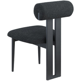 Meridian Dario Black Boucle Fabric Dining Chair