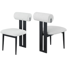 Meridian Dario Cream Boucle Fabric Dining Chair
