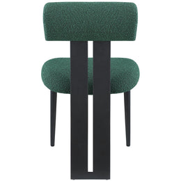 Meridian Dario Green Boucle Fabric Dining Chair