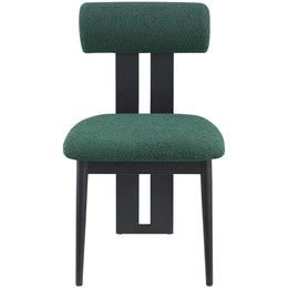 Meridian Dario Green Boucle Fabric Dining Chair