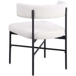 Meridian Rivage Cream Durable Linen Textured Fabric Dining Chair