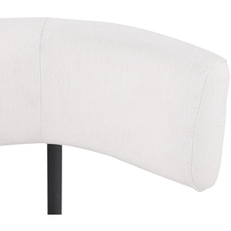 Meridian Rivage Cream Durable Linen Textured Fabric Dining Chair