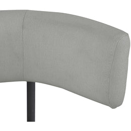 Meridian Rivage Light Grey Durable Linen Textured Fabric Dining Chair