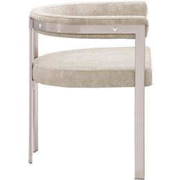 Meridian Marcello Beige Velvet Dining Chair