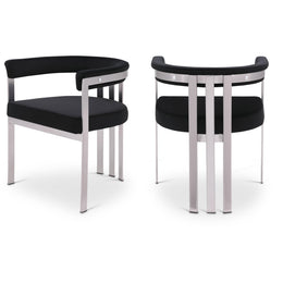Meridian Marcello Black Velvet Dining Chair
