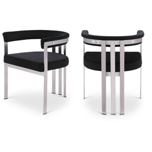 Meridian Marcello Black Velvet Dining Chair