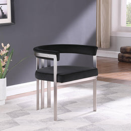 Meridian Marcello Black Velvet Dining Chair