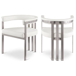 Meridian Marcello Cream Vegan Leather Dining Chair