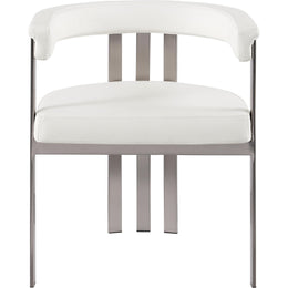 Meridian Marcello Cream Vegan Leather Dining Chair
