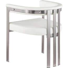 Meridian Marcello Cream Vegan Leather Dining Chair