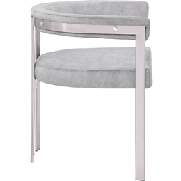 Meridian Marcello Grey Velvet Dining Chair