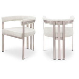 Meridian Marcello Stone Velvet Dining Chair