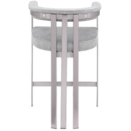 Meridian Marcello Grey Velvet Counter Stool