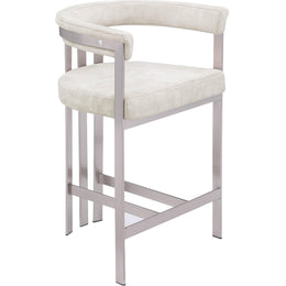 Meridian Marcello Stone Velvet Counter Stool