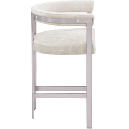 Meridian Marcello Stone Velvet Counter Stool