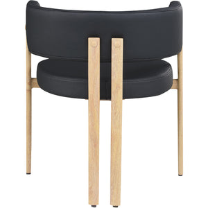 Meridian Gideon Black Vegan Leather Dining Chair