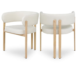 Meridian Gideon Cream Vegan Leather Dining Chair