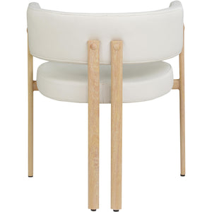 Meridian Gideon Cream Vegan Leather Dining Chair