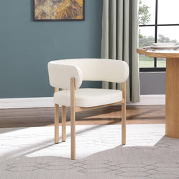 Meridian Gideon Cream Vegan Leather Dining Chair