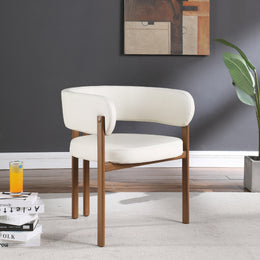 Meridian Gideon Cream Vegan Leather Dining Chair