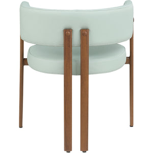 Meridian Gideon Mint Green Vegan Leather Dining Chair