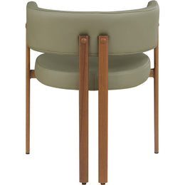Meridian Gideon Olive Green Vegan Leather Dining Chair
