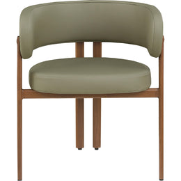 Meridian Gideon Olive Green Vegan Leather Dining Chair