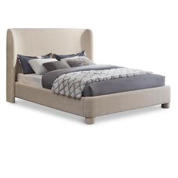 Meridian Penny Beige Polyester Fabric Full Bed