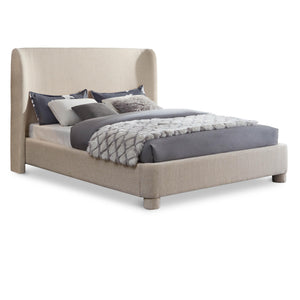 Meridian Penny Beige Polyester Fabric Full Bed