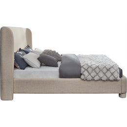 Meridian Penny Beige Polyester Fabric King Bed