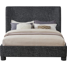 Meridian Penny Black Polyester Fabric Full Bed
