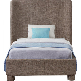 Meridian Penny Brown Polyester Fabric Twin Bed