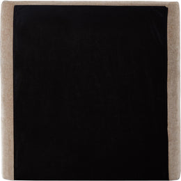 Meridian Penny Beige Chenille Fabric Twin Bed