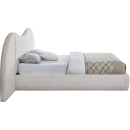 Meridian Everest Cream Boucle Fabric King Bed (3 Boxes)