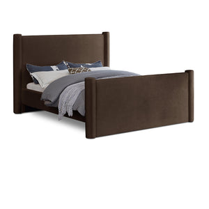 Meridian Elias Brown Velvet King Bed
