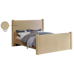 Meridian Elias Camel Velvet King Bed