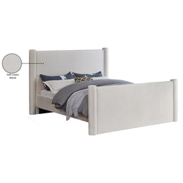 Meridian Elias Cream Velvet Full Bed
