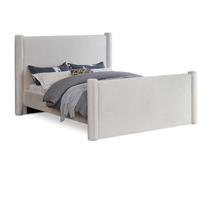 Meridian Elias Cream Velvet King Bed