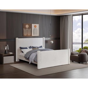 Meridian Elias Cream Velvet King Bed